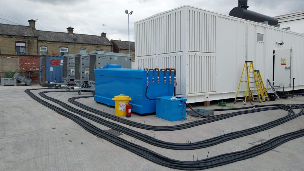 An acoustic container ready for factory acceptance testing.