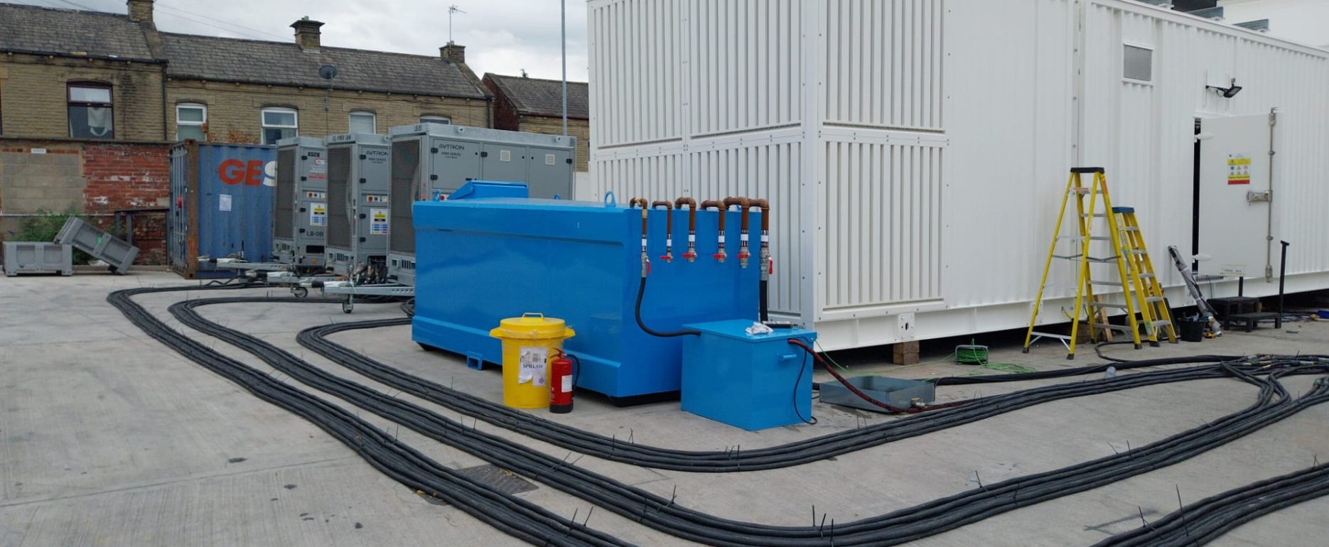 An acoustic container ready for factory acceptance testing.